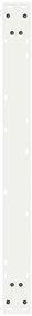 Pés para mesa de jantar 2 peças, branco, 90x(72-73,3) cm, aço