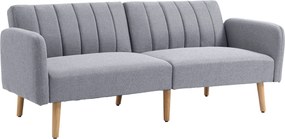 HOMCOM Sofá Cama 2 Lugares 173x75x73cm 3 Posições Encosto Ajustável em 3 Posições Pés de Madeira Sofá Multifuncional para Home Office | Aosom Portugal