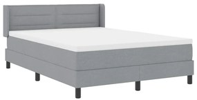 Cama Box com Colchão – Cinza Claro, 160 x 200 cm – Tecido