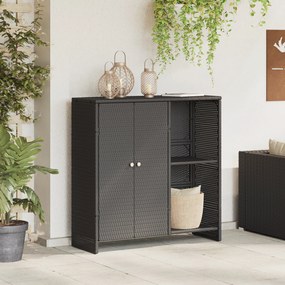 vidaXL Armário de Armazenamento Preto 100X36X102 cm Vime