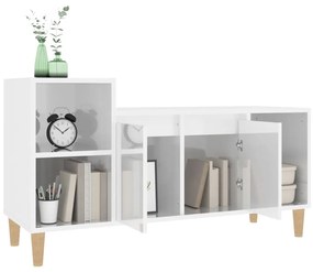 Móvel para TV 100x35x55 cm derivados madeira branco brilhante