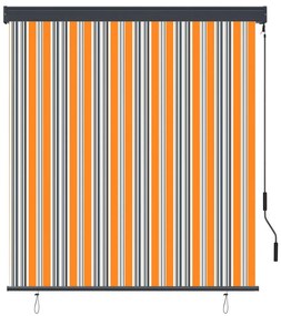 Estore de rolo para exterior 140x250 cm amarelo e azul