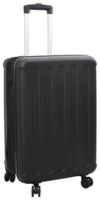 vidaXL Mala Dobrável Shell Duro 20'' Preta 34x23x55,5 cm ABS