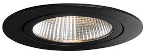 Conjunto de 6 focos embutidos pretos 9,5cm Incl. LED 1300 lm regulável IP65 - Gaius Moderno