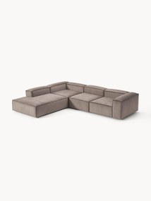 Sofá de canto modular em bombazina Lennon (4 lugares)