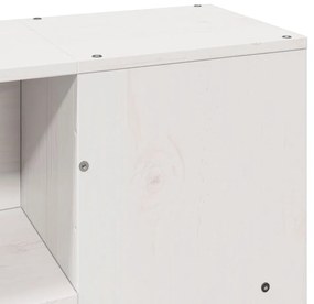 Cama sem colchão 135x190 cm madeira de pinho maciça branco