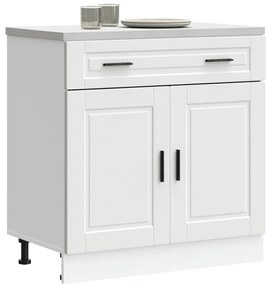 Armário base de cozinha Porto derivados de madeira branco