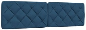 vidaXL Almofadão de cabeceira 180 cm tecido azul