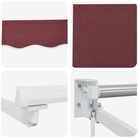 Toldo retrátil manual 400x300 cm bordô