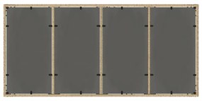 Mesa de jardim com tampo de vidro 190x90x75 cm vime PE bege