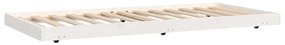 Cama sem colchão 75x190 cm madeira de pinho maciça branco