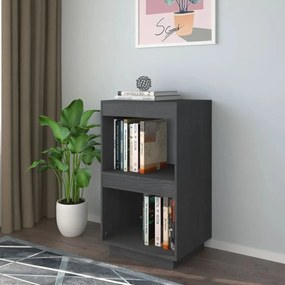 vidaXL Estante 40x35x71 cm pinho maciço cinzento