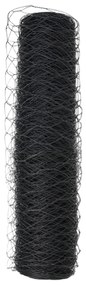 Cerca Hexagonal Cinza 0.8x25 m Aço