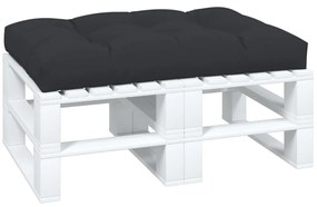 Almofadão para sofá de paletes 120x80x12 cm tecido preto