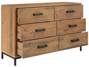 Aparador 110x35x70 cm pinho maciço castanho