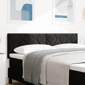 Cabeceira vidaXL Design de Blocos de Diamante Preto 140 cm Veludo