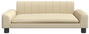 Sofá infantil 90x53x30 cm tecido cor creme
