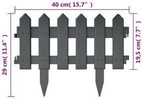 Bordas de relvado 25 pcs 10 m PP antracite