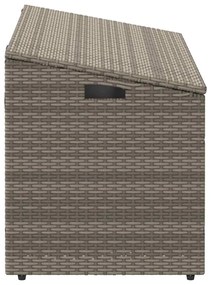 Caixa de arrumação para jardim 110x50x58 cm vime PE cinzento