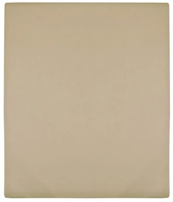 vidaXL Lençol ajustável 180x200 cm algodão jersey cinza-acastanhado