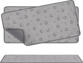 Conjunto de 2 Manta para cães,122 x 61 cm tapete reutilizável para cães Cinza