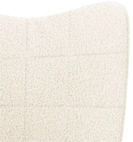 Cadeira Relaxante vidaXL Creme em Tecido Laço de Lã