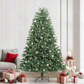 vidaXL Árvore de Natal Articulada Artificial Verde 240 cm PVC e Metal