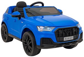 Carro elétrico para Crianças 12V Audi Q7 NEW LIFT Rodas de EVA, Assento de couro Azul