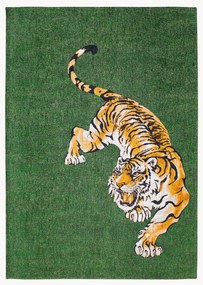 Tapete lavável em jacquard para interior e exterior Tiger