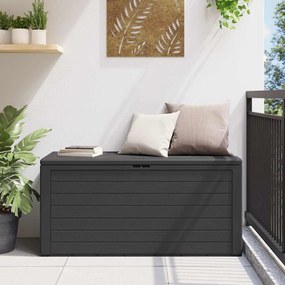 vidaXL Caixa de arrumação para jardim 116x44x55 cm antracite
