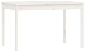 5 pcs conj. de jantar p/ jardim madeira de pinho maciça branco