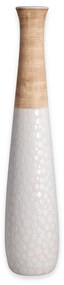 Jarrão Cerâmica Branco/Bege 16X80cm