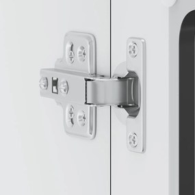 Armário de parede de cozinha porta vidro Lucca preto
