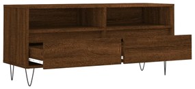 Móvel p/ TV 100x34,5x44,5cm derivados madeira carvalho castanho