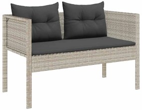 Conjunto de Sofás para Exterior Cinza claro e cinza escuro