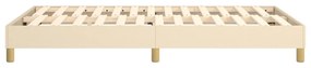 Estrutura de cama sem colchão 120x200 cm tecido cor creme