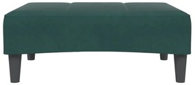Apoio de pés 77x55x31 cm veludo verde-escuro