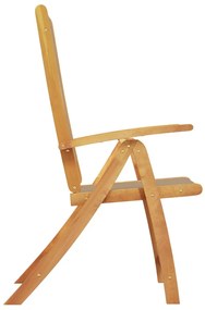 Cadeiras de jardim dobráveis 2 pcs acácia maciça e textilene
