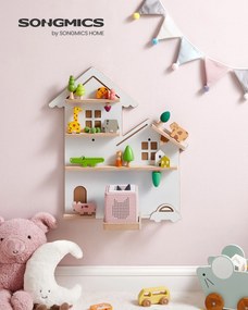 Prateleira para brinquedos de montagem fácil 18 x 55,6 x 59,7 cm branco