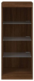 Aparador com luzes LED 41x37x100 cm carvalho castanho