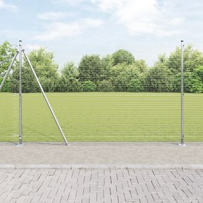vidaXL Conjunto de Postes de Cerca Conjunto de 2 Aço galvanizado