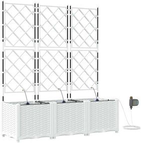 Jardineiras de Jardim 1 pc Branco 120 x 40 x 142 cm Plástico
