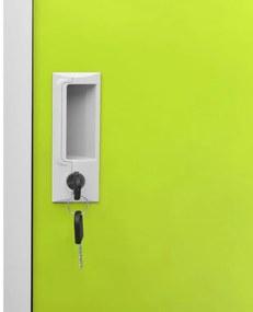 Cacifos 5 pcs 90x45x92,5 cm aço cinzento-claro e verde