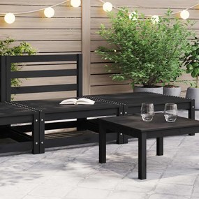 vidaXL 2 pcs conjunto lounge de jardim pinho maciço preto