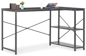 vidaXL Secretária de computador 120x72x70 cm preto