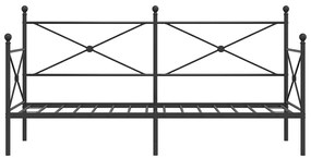 Cama de Dia sem Colchão 75x190 cm aço preto