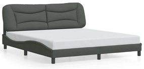 Estrutura de cama com LED sem colchão 180x200 cm tecido