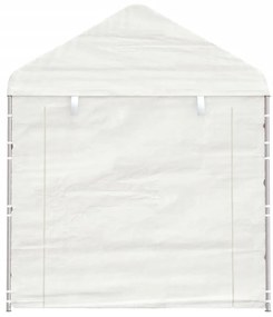 Gazebo com telhado 4,46x2,28x2,69 m polietileno branco
