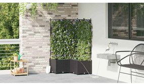 Jardineiras de Jardim 1 pc Preto 80 x 80 x 142 cm Plástico
