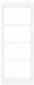 Conjunto de Porta Deslizante vidaXL com Hardware Branco 86x211 cm Made